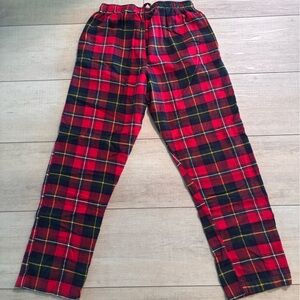 Polo Ralph Lauren Men's Red Plaid Flannel Pajama Bottoms Cozy Sleepwear Pony | M